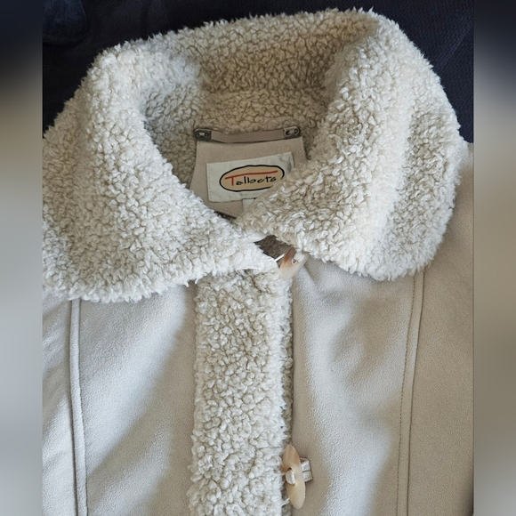 ⏰️LAST CHANCE! FINAL PRICE💲Talbots Cream Faux Sherling Loop Button Jacket - Picture 3 of 10